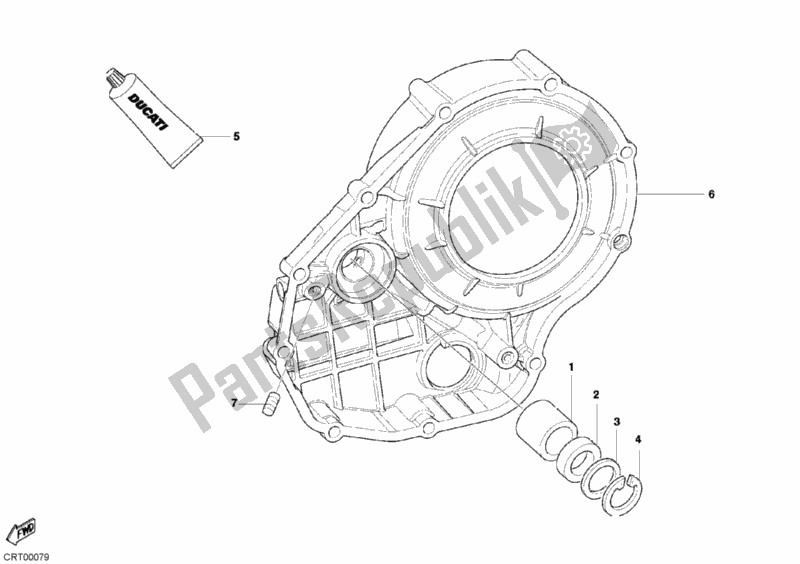 Toutes les pièces pour le Couvercle D'embrayage du Ducati Superbike 999 R Xerox 2006